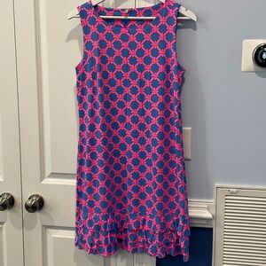 Lulu-B Pink and Blue Chain Pattern dress